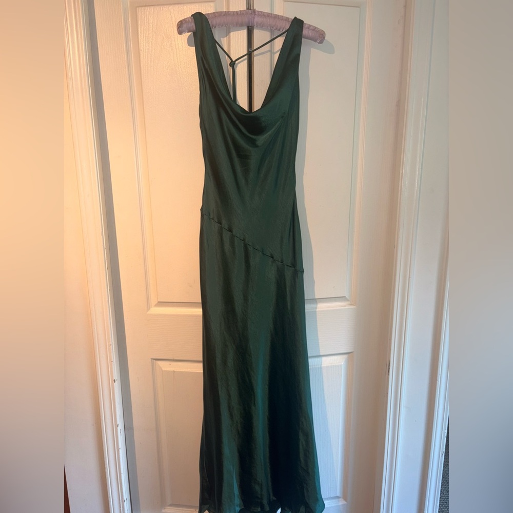Chic Forest Green Maxi Dress - Picture 2 of 3